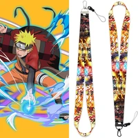 uzumaki narutos keychain anime trinkets manga neck strap phone chain work id card bag lanyard women jewelry men gift accessories
