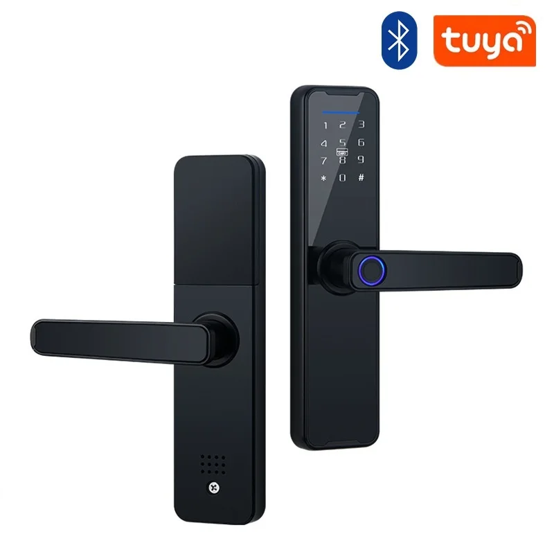 

Biometric Fingerprint Door Lock K7 Black Smart Lock Tuya App Remote Unlocking Keyless Lock Electronic Door Lock