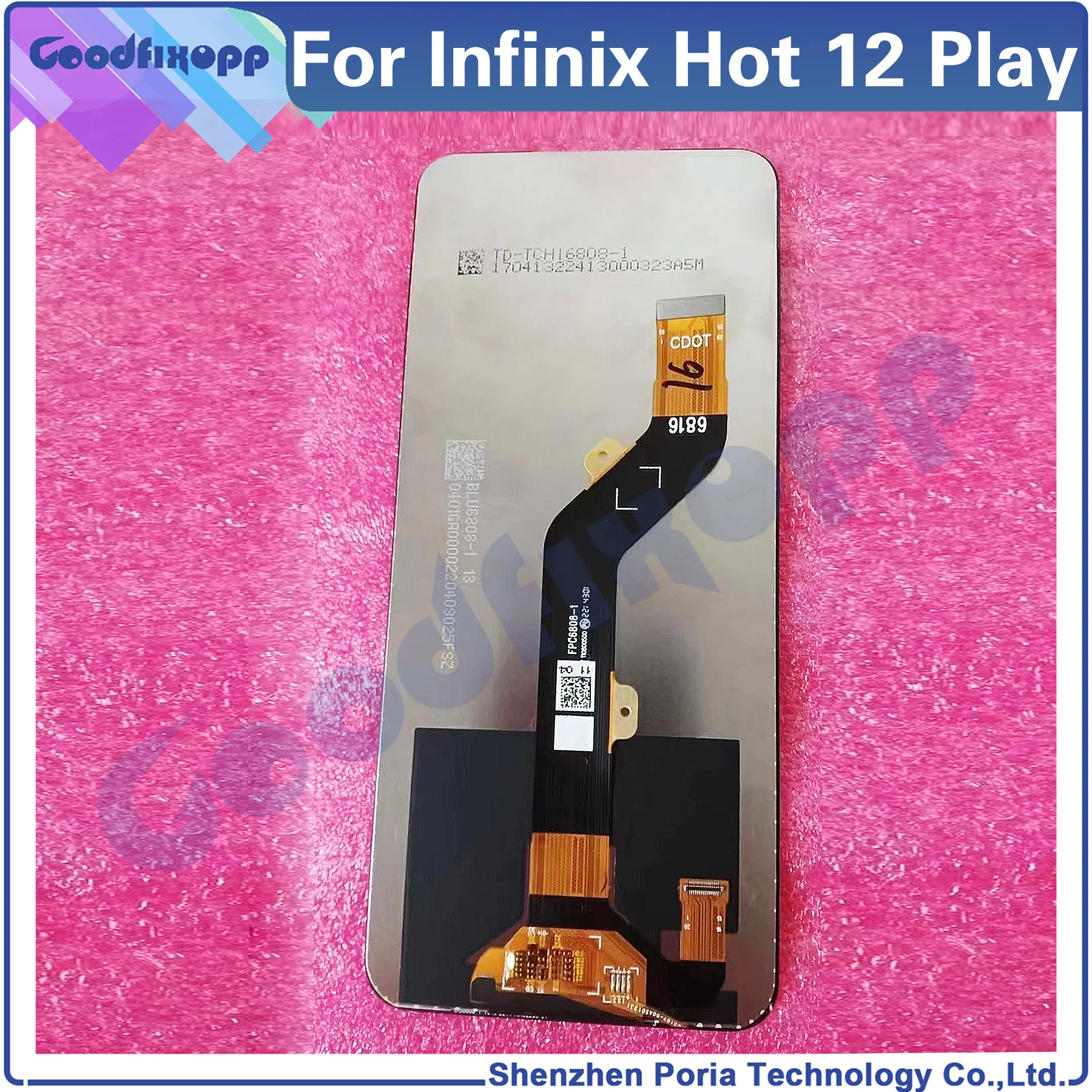 

Новый экран для Infinix Hot 12 Play X6816, ЖК-дисплей кодирующий преобразователь сенсорного экрана в сборе, экран с дигитайзером в сборе для Infinix Hot 12 Play, замена