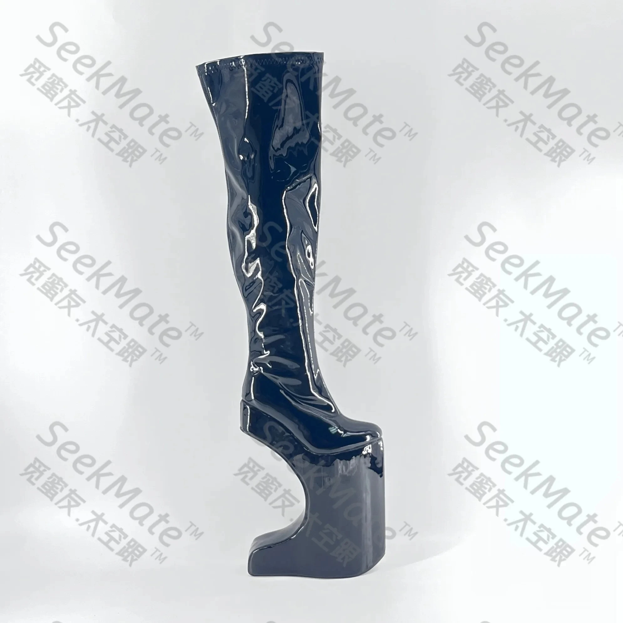 Каблук стриженый на платформе и высоком каблуке 30 см цвета в ассортименте