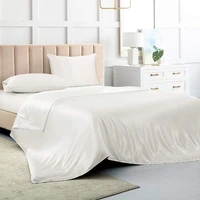satin sheets silk sheets soft silk bed sheets with 1 deep pocket fitted sheet 1 flat sheet 2 silky satin pillowcases