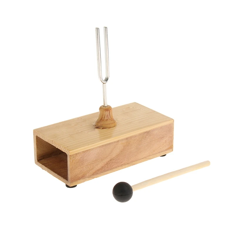 Вилка для настройки 512 Гц с деревянной резонаторной коробкой и затычками