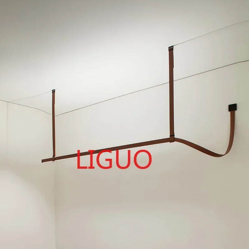 Итальянская люстра с кожаным ремешком Современная Минималистичная Подвесная