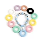 10 шт., круглые силиконовые прорезыватели для зубов, 42 мм