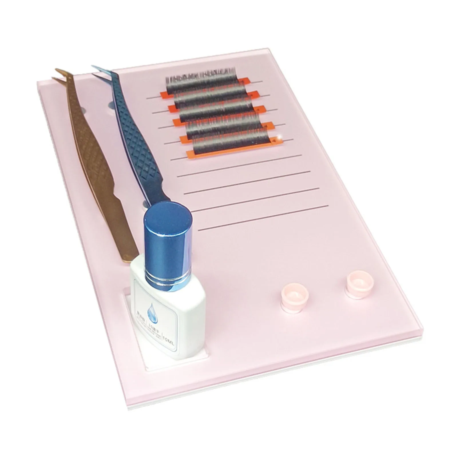 

Eyelash Extension Hand Plate Professional Lash Holder Eyelash Glue Tools Pallet Acrylic Eyelash Beauty Tool Tray Lash Tray Strip