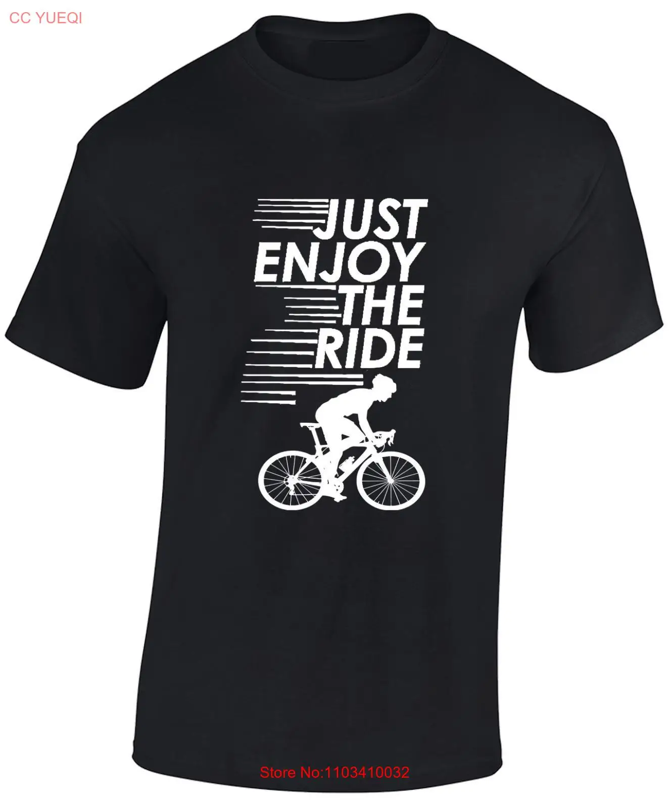 Мужская футболка Просто наслаждайтесь ездой крутой велосипедный слоган унисекс