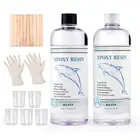 1:1 AB прозрачная эпоксидная смола кристально прозрачная искусство Сделай Сам эпоксидная смола форма для изготовления ювелирных изделий 100 г200 г400 г500 г1000 г