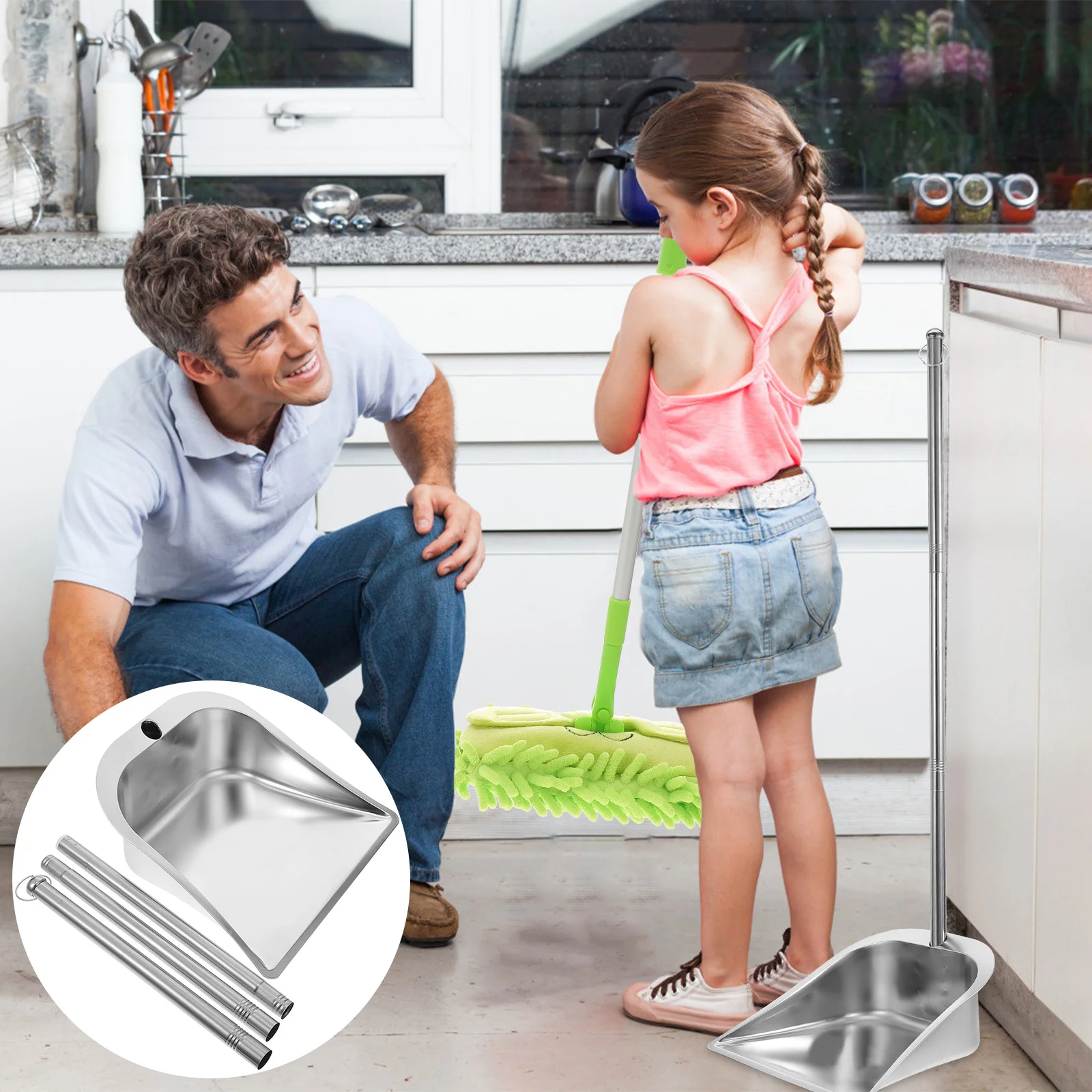 Санитарное ведро Совок для спальни мусора набор бытовой уборки товары дома