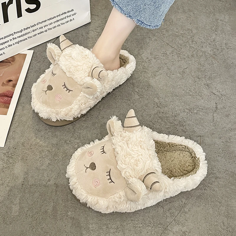 

Shoes Winter Woman Slipper Pantofle Cover Toe Luxury Slides Fur Flip Flops Flock Low Massage 2022 Flat Designer Plush TPR Rome B