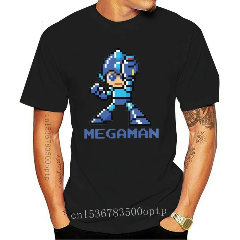 

Новая мужская футболка с принтом Megaman Pixel персонажа, женская футболка из 100% хлопка