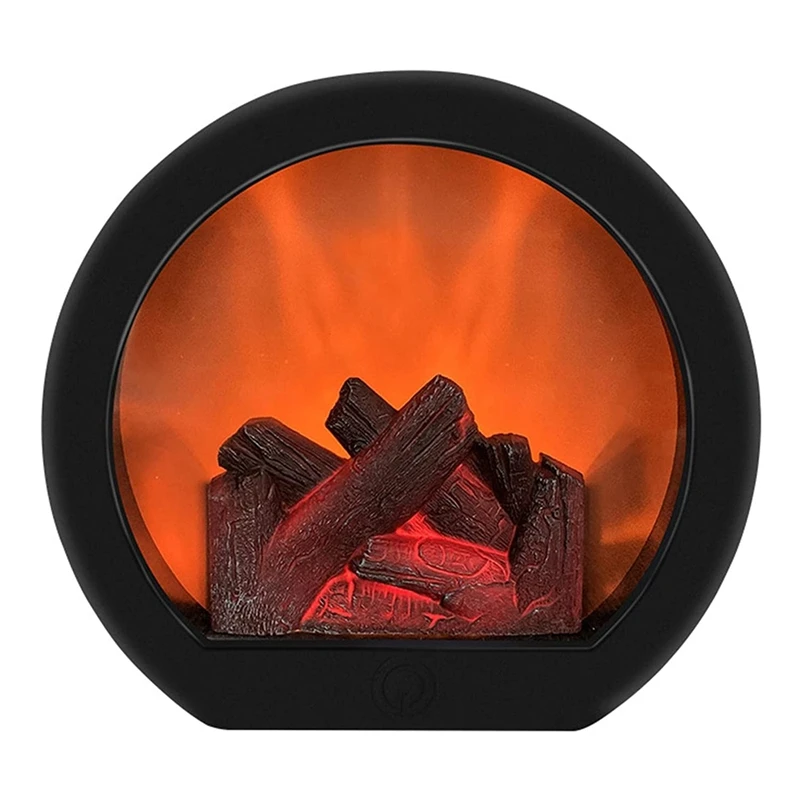 

Flameless LED Fireplace Lantern Simulation LED Table Fireplace LED Lantern With Realistic Flame Simulation Decorative