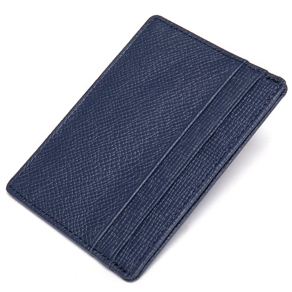 Держатель для карт из натуральной кожи тонкий банковский кошелек мужчин и женщин