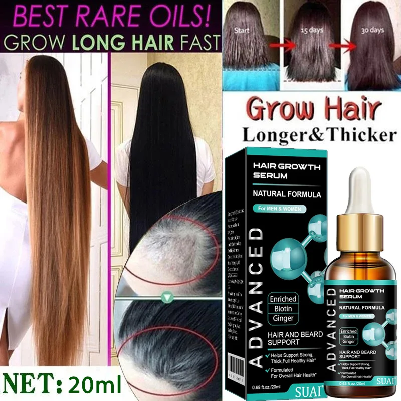 

Ginger Hair Growth Serum Fast Growing Scalp Hair Loss Treatments Baldness Remedy Essence Moisturizing Nourishing Beauty Health
