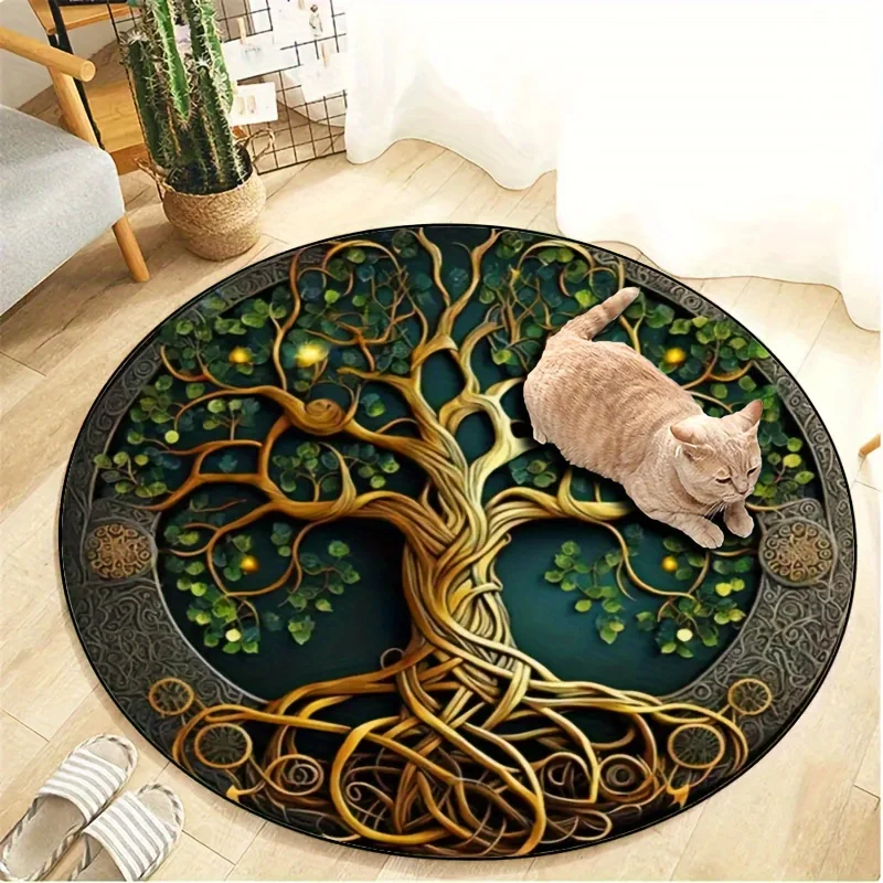 1 Шт. 3D Хрустальный Бархатный Круглый Ковер С Кристаллами Для Украшения Дома В