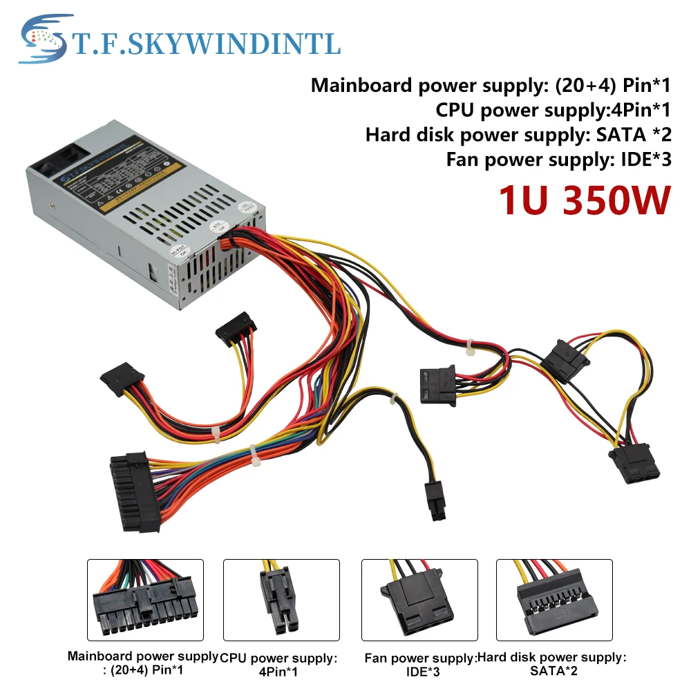 1U 350W Power Supply FLEX HTPC for NAS POS Cash Register ATX Shuttle 24Pin Power Supply Well Tested Working max 500w images - 6