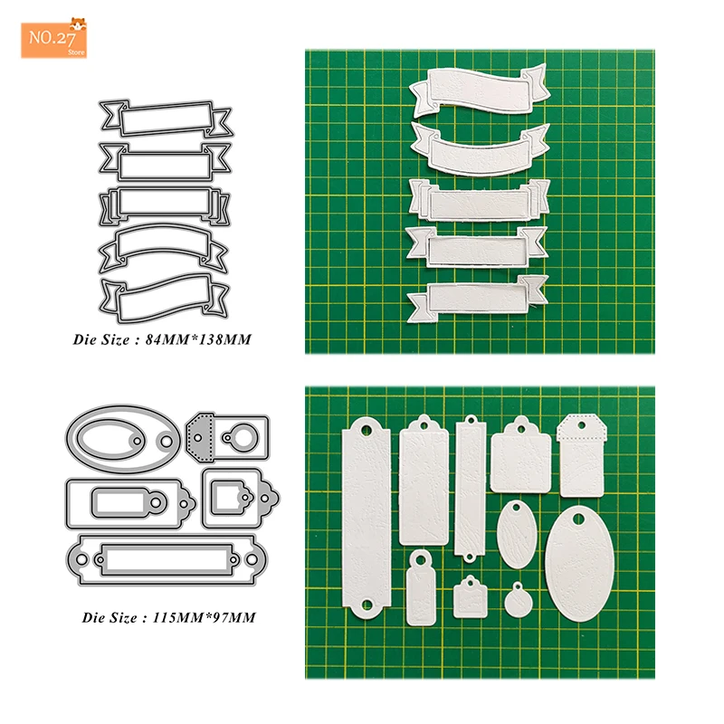 

New Arrival 2022 Small Flag Label Metal Cutting Dies for Scrapbooking Embossing Photo Album Decorative Card Stencils