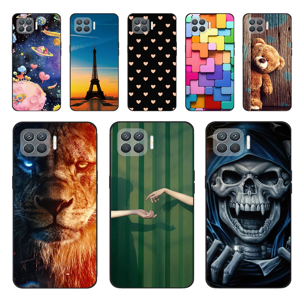 Для OPPO Reno5 Lite чехол Reno4 Lite, Мягкая силиконовая задняя крышка, бампер, чехол для Reno 5 Lite Reno 4 Lite, прозрачный чехол из ТПУ