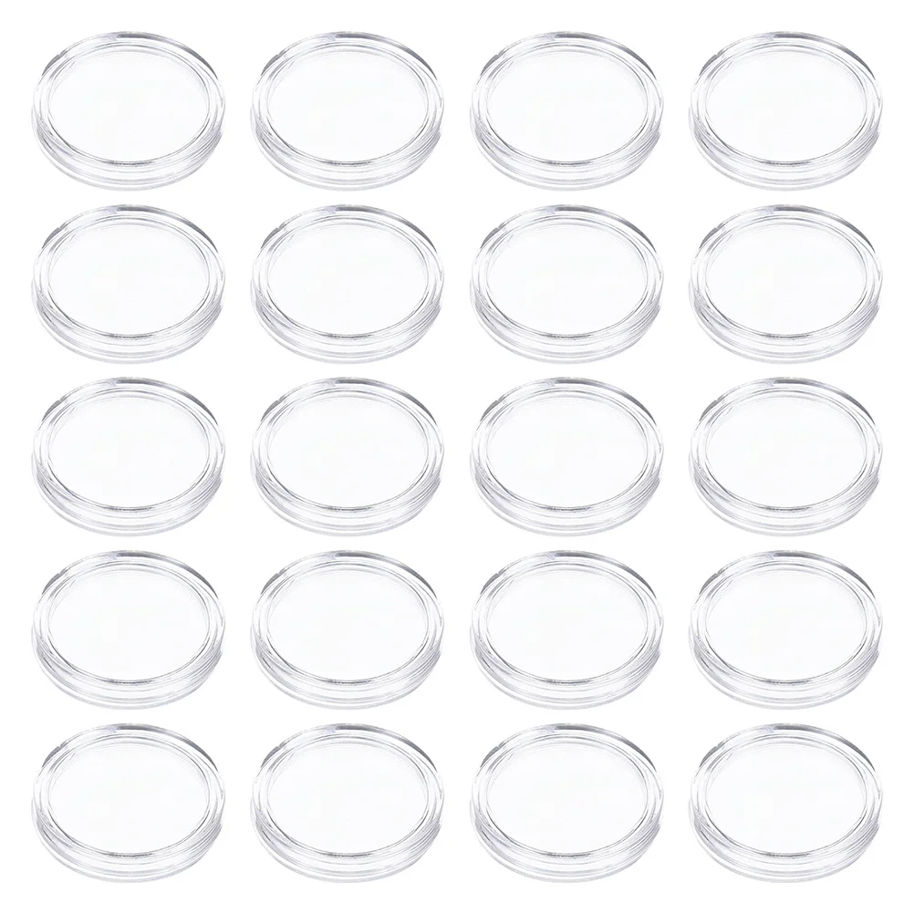 

100 Pcs Coin Box Container Single Storage Case Organizer Capsules Holder Plastic Holders