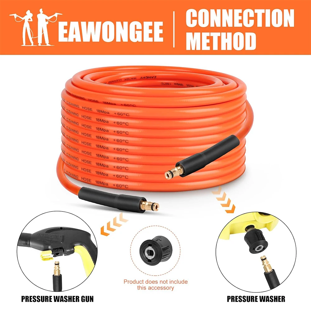 Сменный шланг высокого давления удлинитель для воды 6-20 м с быстроразъемным