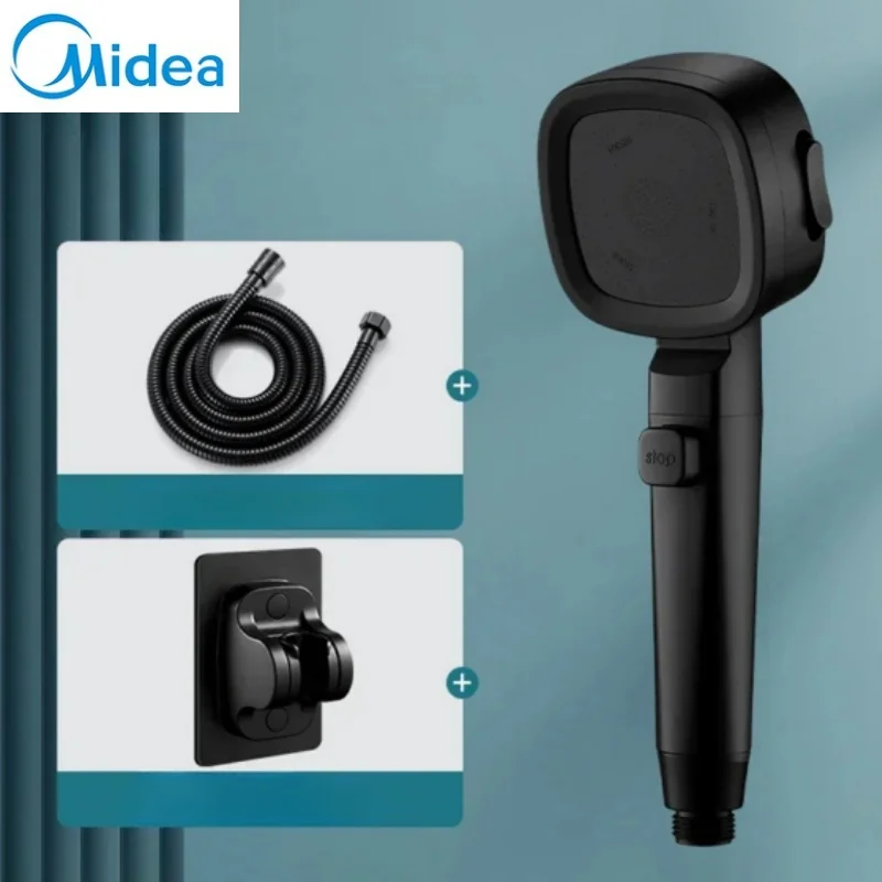 

Midea 3-режимная насадка для душа высокого давления, экономия воды, регулируемые насадки для душа, распылитель для водного массажа с одной кнопкой, аксессуар для ванной комнаты