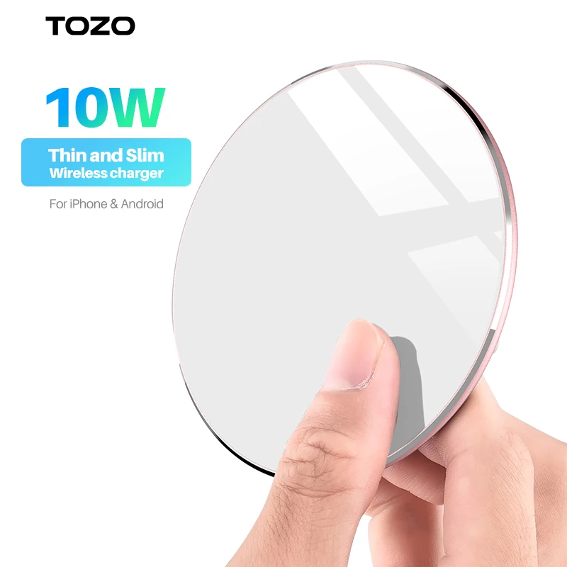 

Беспроводные зарядные устройства TOZO W3 для Iphone 8 11 12 Plus, тонкие авиационные алюминиевые индукционные зарядные устройства для быстрой зарядки...