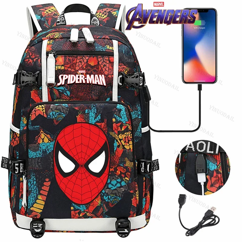 Рюкзак Thor Odinson Мстители тема Мар школьные сумки с USB Mochila De Trip канцелярские
