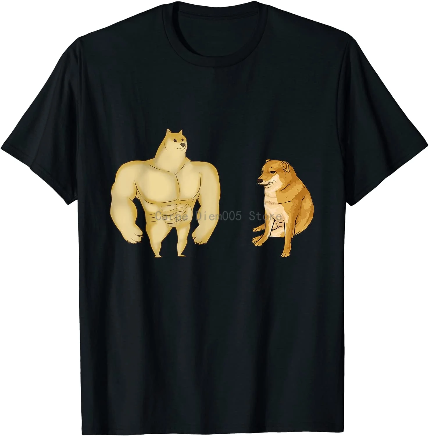 

Cheems And Buff Shiba Inu Funny Dog Dank Meme T-Shirt