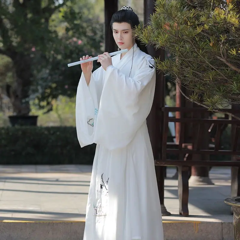 

Женское платье Hanfu с вышивкой в старинном китайском стиле, мужской костюм Hanfu для косплея, черный, зеленый, серый, белый Hanfu для мужчин большог...