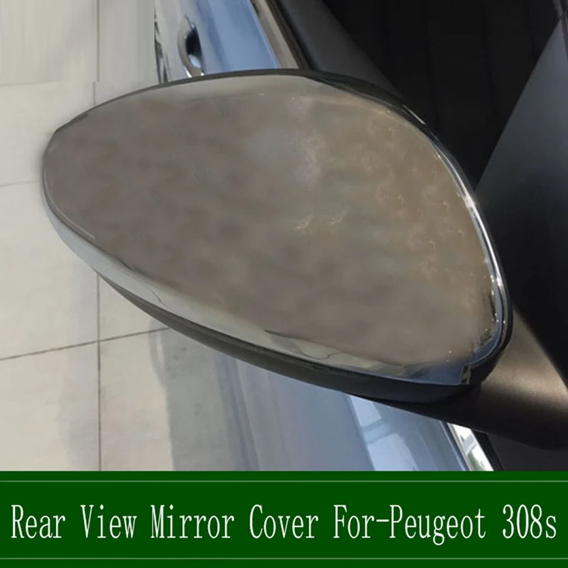 

2Pcs Car Rear View Mirror Cover Door Mirror Covers Rearview Mirror Housing For-Peugeot 308S