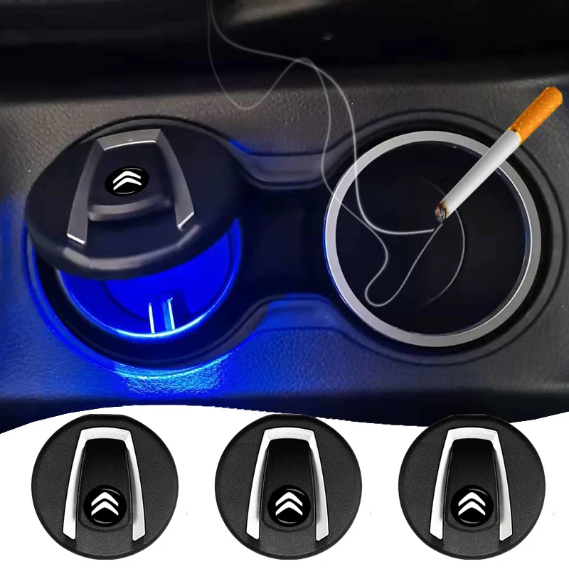 

1Pc LED Light Car Ashtray ABS Ash Tray Flame Retardant Box For Citroen C4 C1 C5 C3 C6 C5 C8 DS C-ELYSEE VTS C4l Xantia DS3 C8