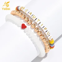 2022 summer bracelets for women jewelry 3pcs beautiful girls bracelet hearts bead gift for girlfriend free shipping items