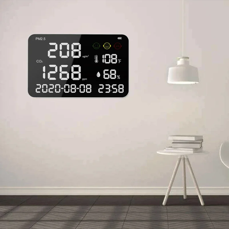 Настенное устройство CO2/ PM2.5 NDIR качество воздуха с pm 1 0 10 температура и влажность