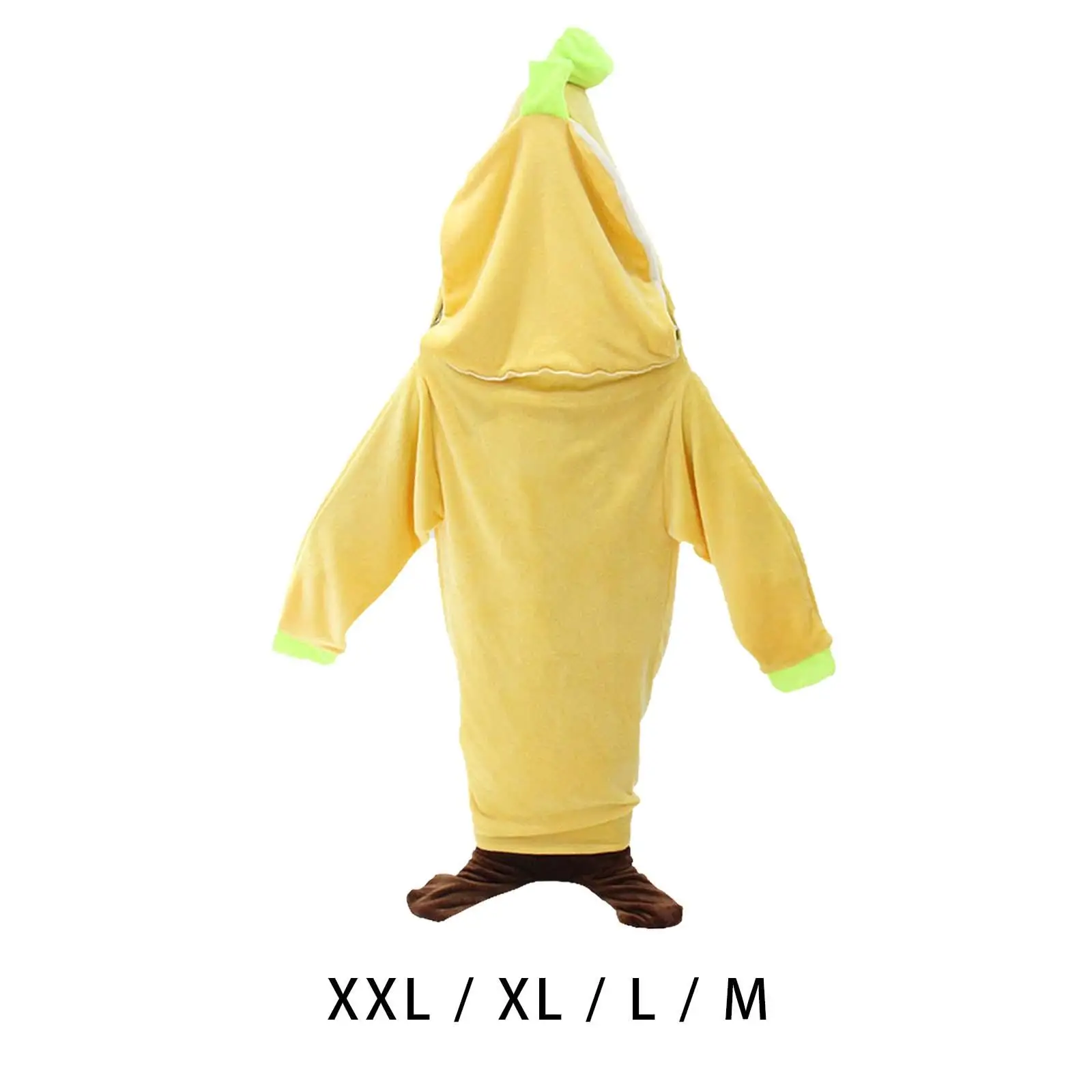 

Wearable Banana Blanket Hooded Home Comfortable Clothes Sleep Dress Cosplay Banana Costume for Adults Plush Fruit Sleeping Bag