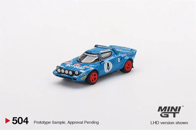 PreOrder MINI GT 1:64 Lancia Stratos HF 1979 ралли монтескарло Winner #4 Синяя модель автомобиля LHD -
