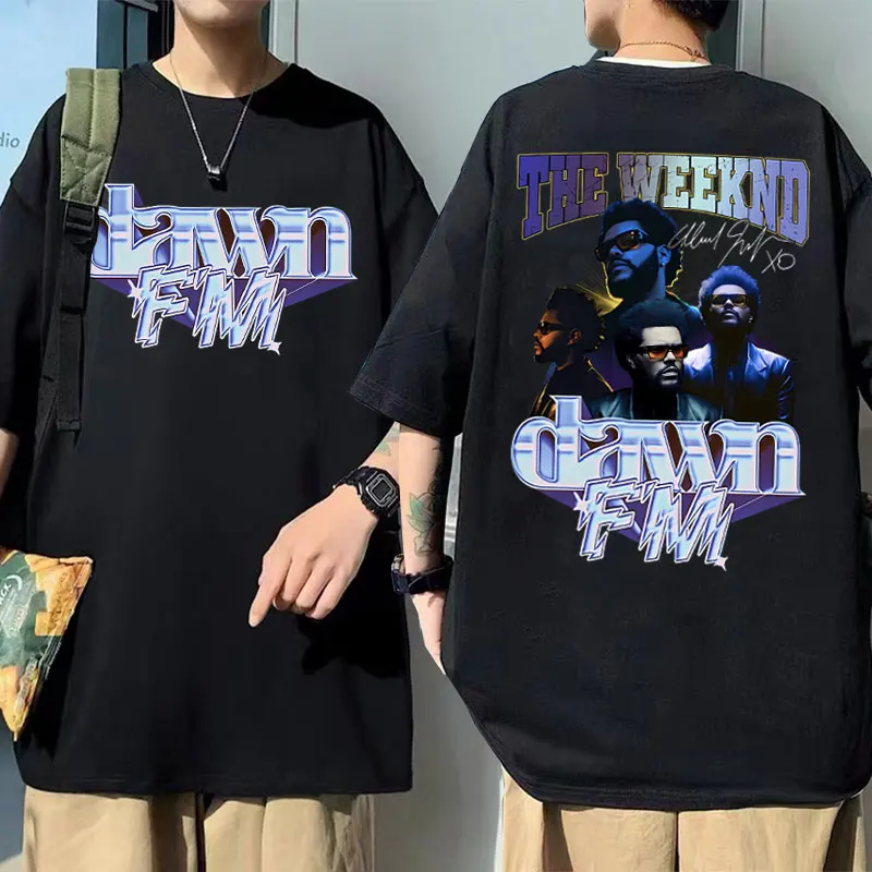 

Dawn FM Hoodies The Weeknd T Shirt Men Women Vintage Loose Oversized T-shirts 90s Male Summer Hip Hop Cool Tshirt Short Sleeve