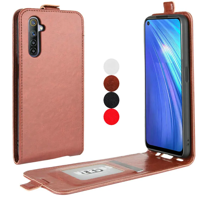Realme C21 C17 C15 C11 чехол противоударный Вертикальный флип-чехол для Realmi 9 8 Pro 8i кожаные чехлы Сумки на Realme 7 X7 6S 6i 6 5 чехлы