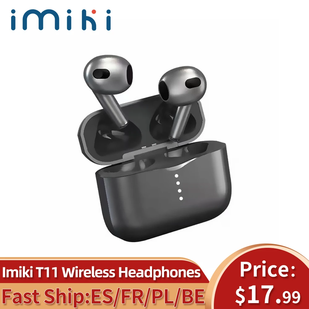 

Imiki T11 TWS Ture Wireless Earphones Bluetooth Headphone V5.2 Touch Control Stereo In-Earbuds Noise Cancelling IPX5 for Xiaomi