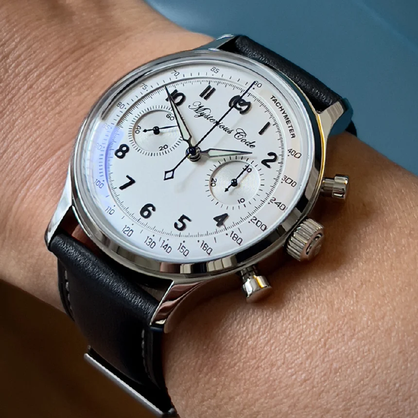 

Pilot Chronograph Watch Men St19 Chrono Military Watches 40mm Mechanical Wristwatches 1963 Retro Air Force Clock Mysterious Code