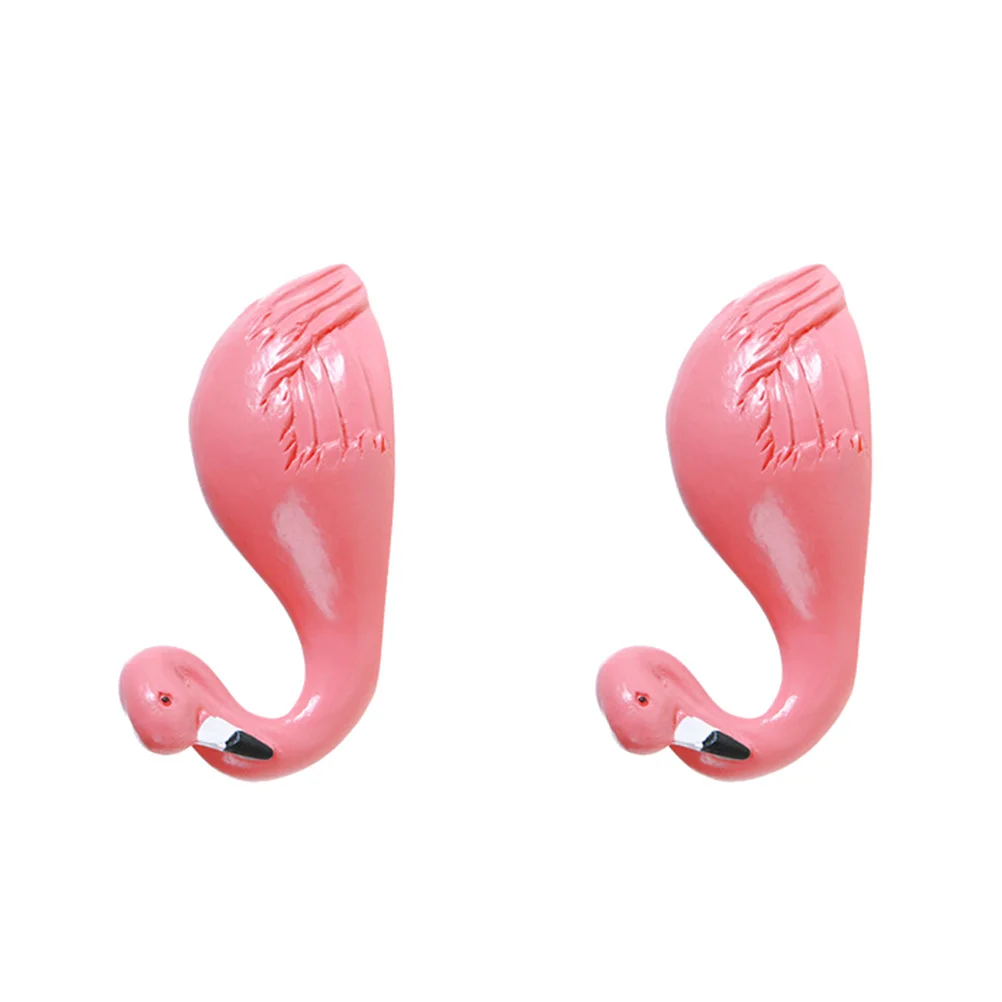 

2pcs Cartoon Animal Hooks Self-adhesive Resin Hanger Traceless Wall Hook