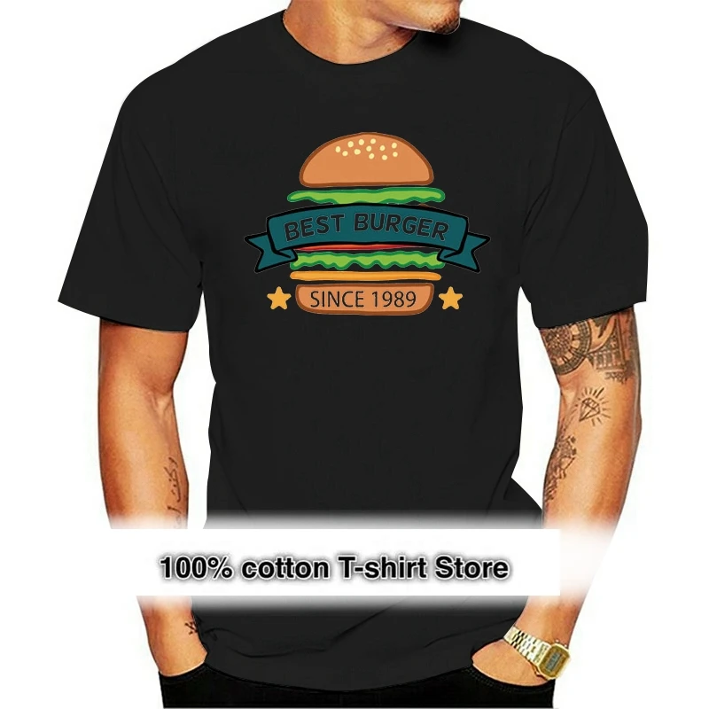 

Футболка мужская с принтом «бургеры», 1989