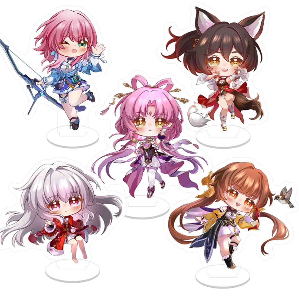 

Honkai Star Rail Figure Stand Game Cosplay Danheng Jingyuan Seele Bronya Clara Kafka Acrylic Desk Decor Anime Fans Gift Props