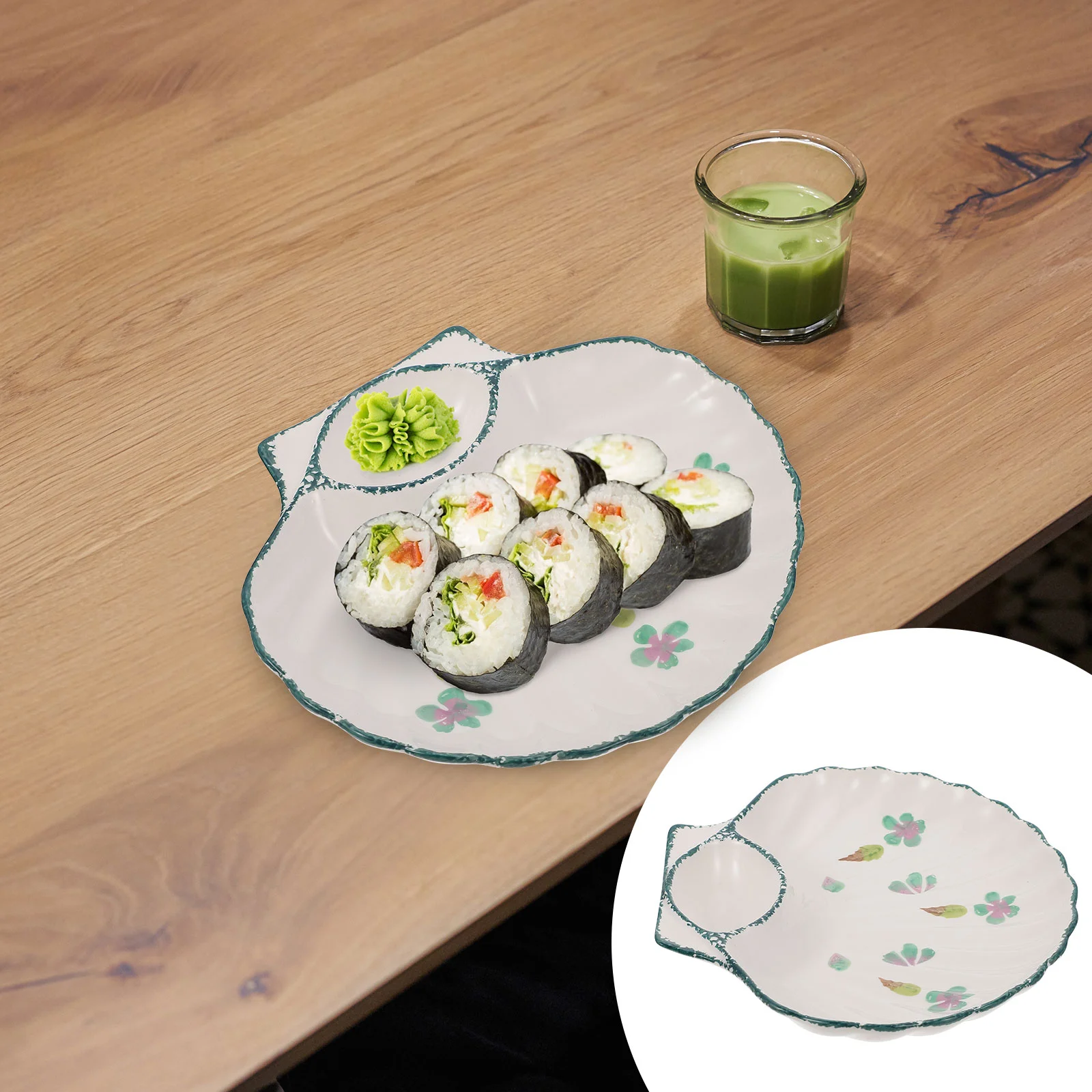 

1 Pc Exquisite Household Shell-shaped Food Plate for Breakfast Sushi Salad