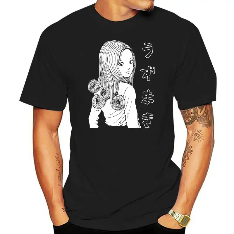 

2020 модная черная рубашка удзумаки Кири гошима, Мужская футболка удзумаки дзюндзи Ито с японским ужасом манга, футболки