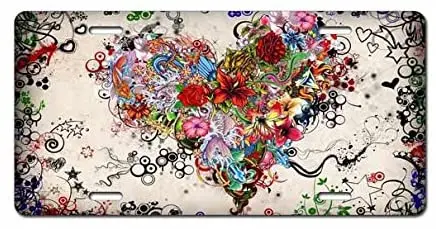 

Цветные цветы, цветочный художественный чехол, античная автобирка 6x1 2, алюминиевый винтажный знак, Алюминиевый номерной знак, лицензия спер...