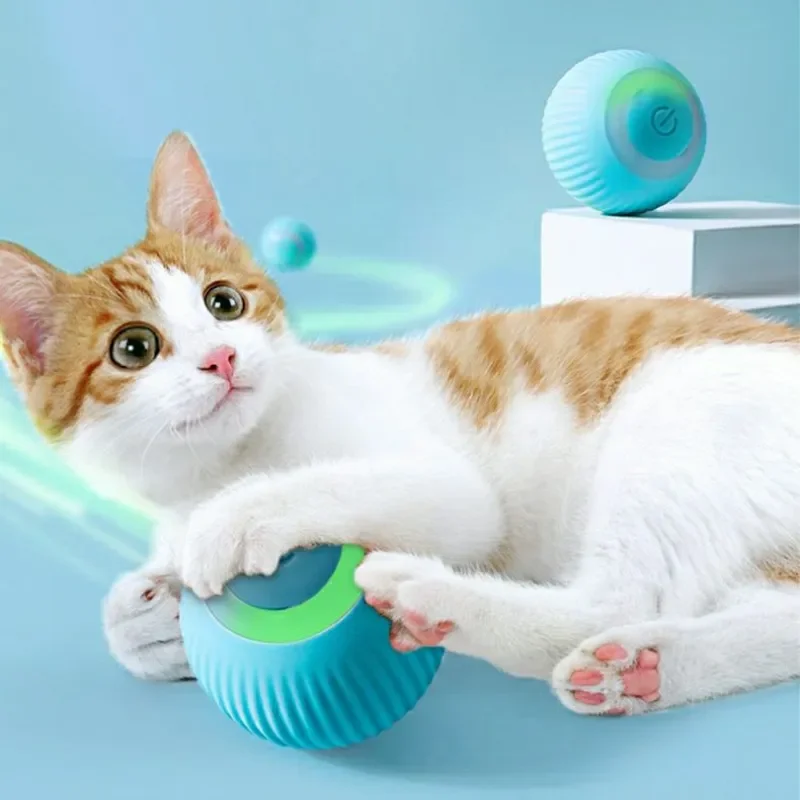

Jouets intelligents pour chats, 2 pièces, boule Interactive à roulement automatique, jouet intelligent à paillettes pour anim