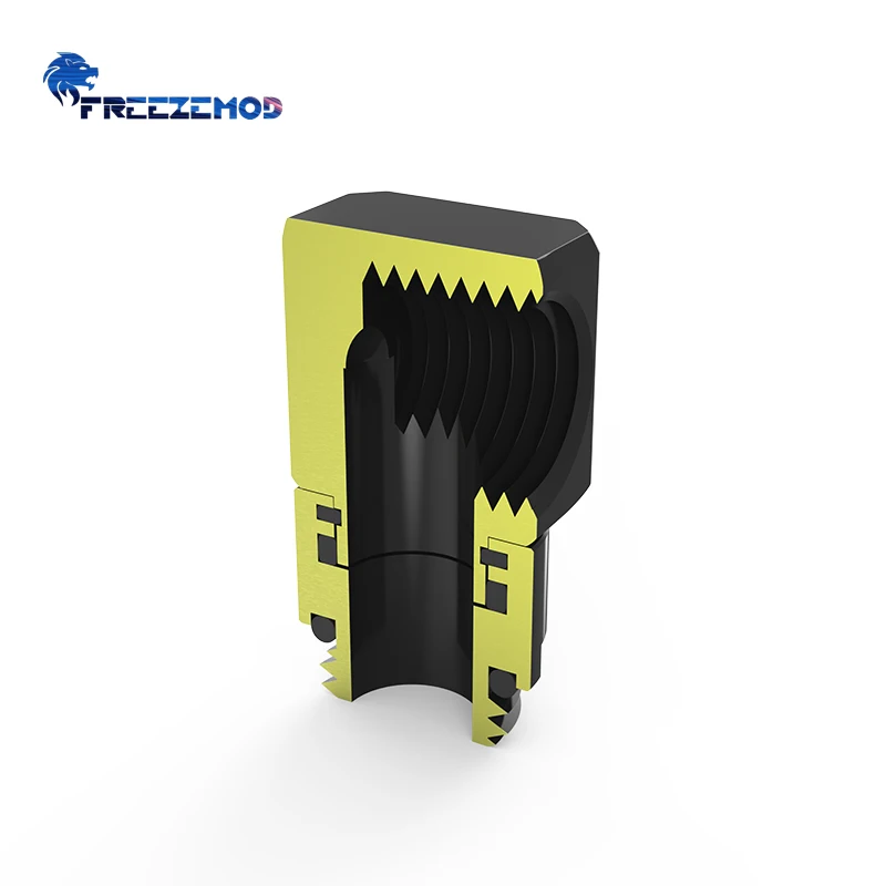 FREEZEMOD 90-градусное вращение водяного охлаждения теплоотвод штуцер с поворотом на