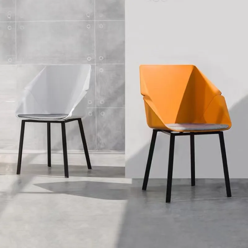 

Nordic Creative Backrest Dining Chair Single Leisure Chairs Simple Modern Family Business Reception Sillas De Comedor Restaurant