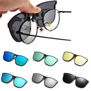 Men Women Clip on Sunglasses Polarizing Color Changing Sunglasses Photochromic Vintage Clip Glasses 