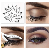 24 pcs eyeliner stencils eye makeup template stickers card 12 styles non woven eyeliner eyeshadow 3 minute lazy shaping tools