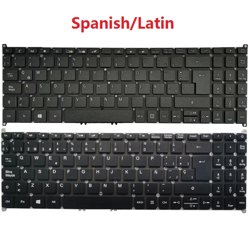 

NEW Spanish/SP laptop keyboard for Acer Swift 3 SF315-51 SF315-51G N17P4 NO frame black